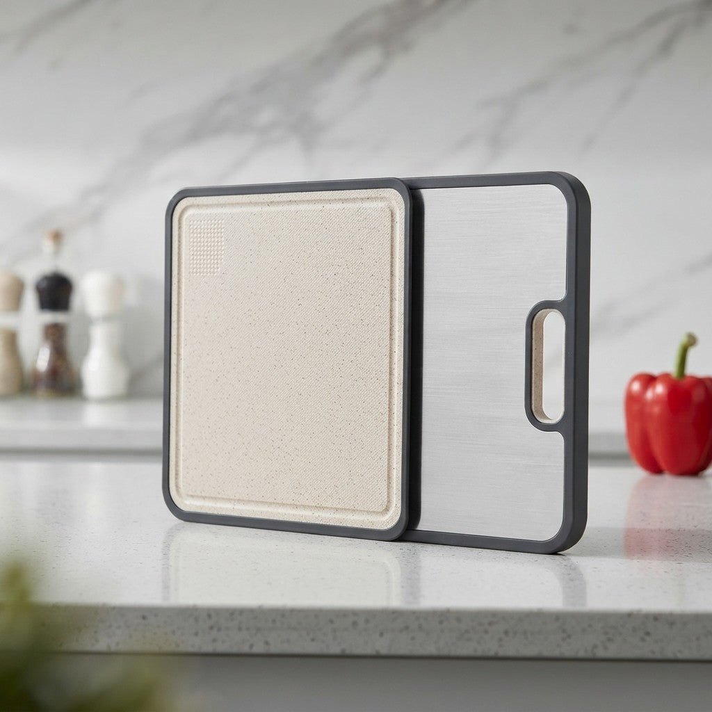 Double-Sided Stainless Steel Cutting Board